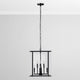 Lena 9-Light Iron and Acrylic Chandelier, Black, by Kosas Home