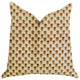 Rosy Posse Orange and Tan Floral Luxury Throw Pillow, 24"x24"