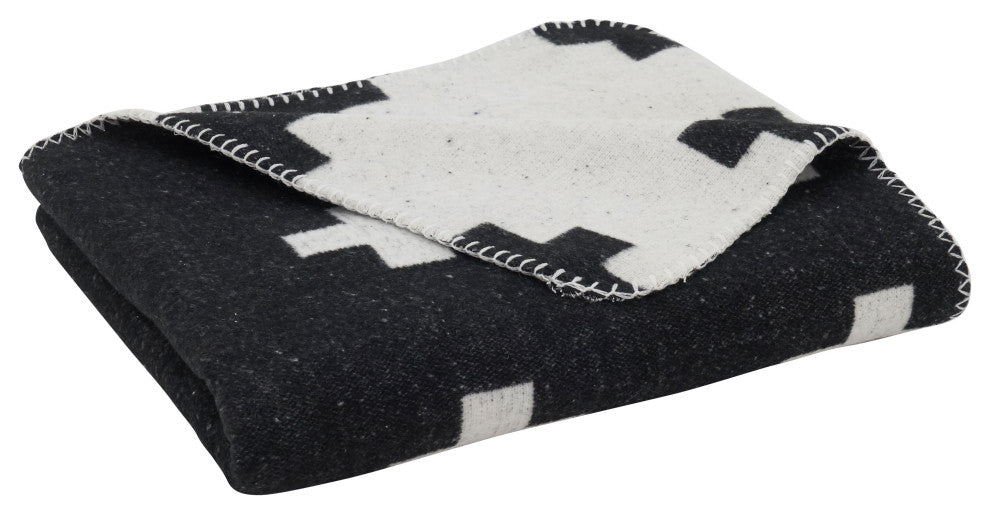 Reversible Plus Sign Design Throw