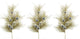 3 Pieces 35" Dazzling Glitter Ornament Ball Christmas Spray, Gold/Silver