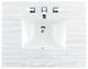 Bristol 36" Single Vanity Bright White, Arctic Fall Solid Surface