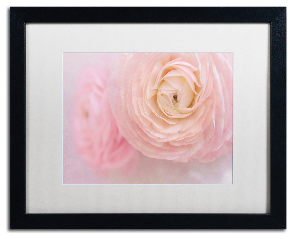 Cora Niele ''Soft Pink Flower Bouquet'' Matted Framed Art
