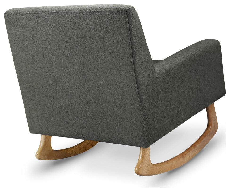 Nursery Works Sleepytime Rocker, Charcoal Weave Fabric With Light Legs
