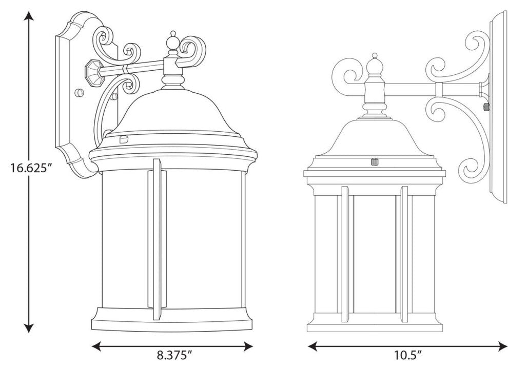 Ashmore Collection Antique Bronze 1-Light Wall Lantern