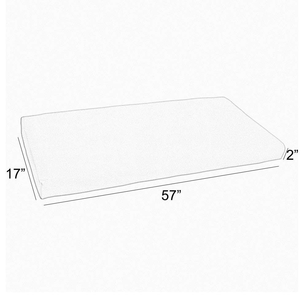 Sorra Home Gardenia Seaglass Outdoor/Indoor Bench Cushion 57"x17"x2"