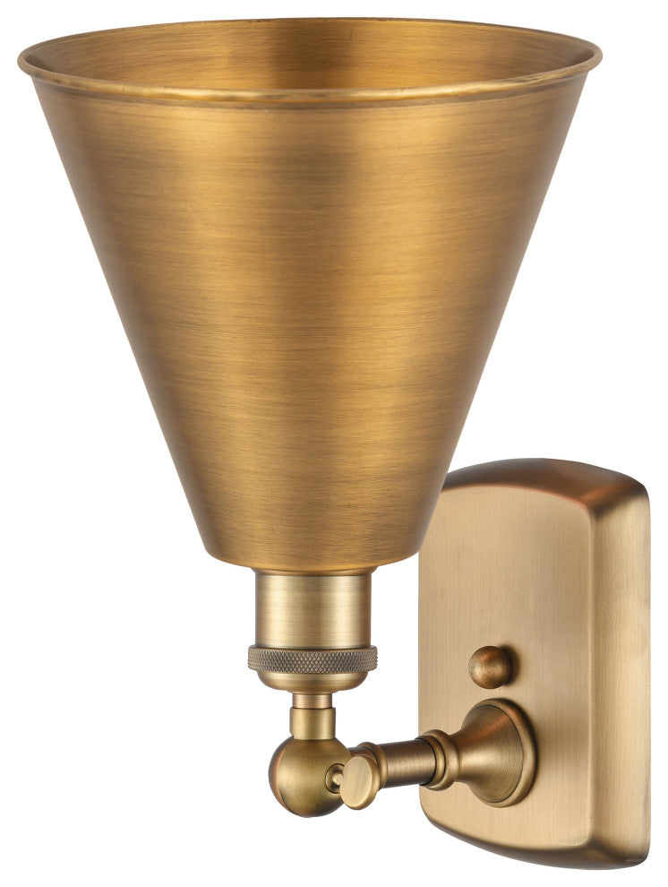 Ballston Cone Sconce, Brushed Brass