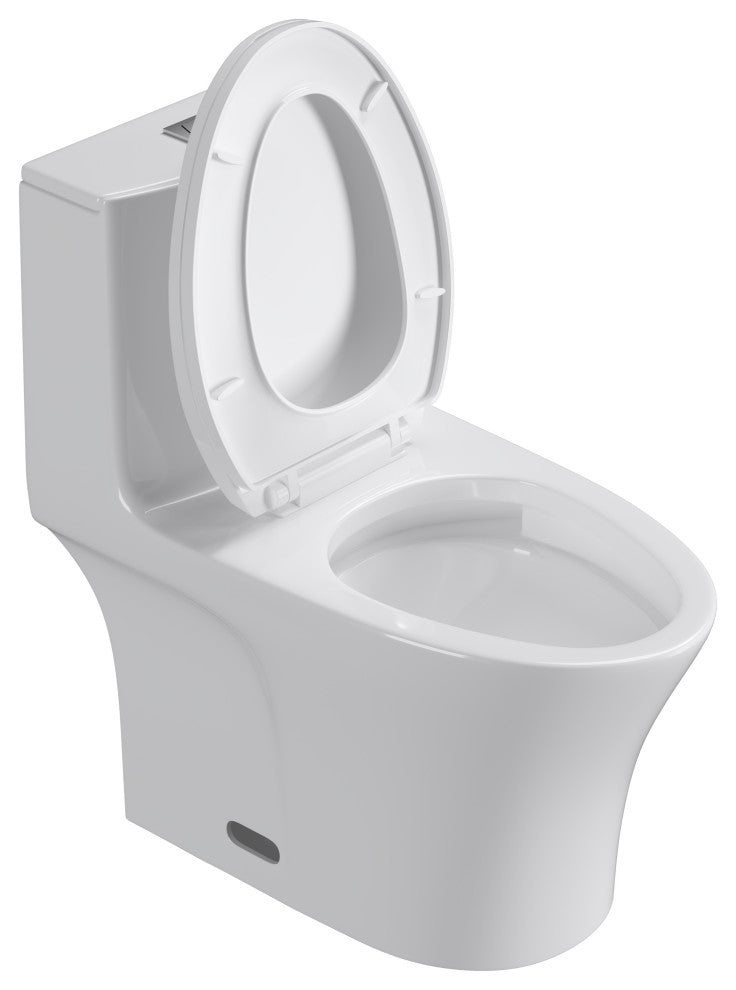 One-piece Floor Mounted Elongated Toilet, 1.27 GFP