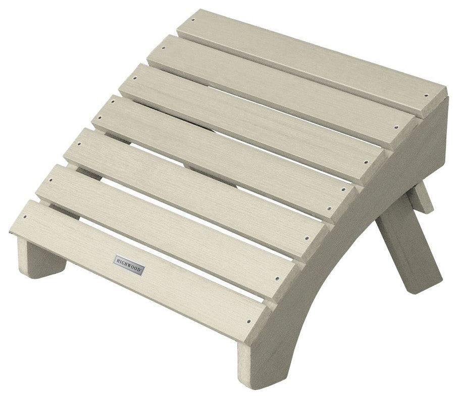Manhattan Beach Adirondack Chair With Folding Ottoman, White