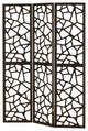 Benzara BM159226 Intricate Mosaic Cutouts Folding Screen, Black