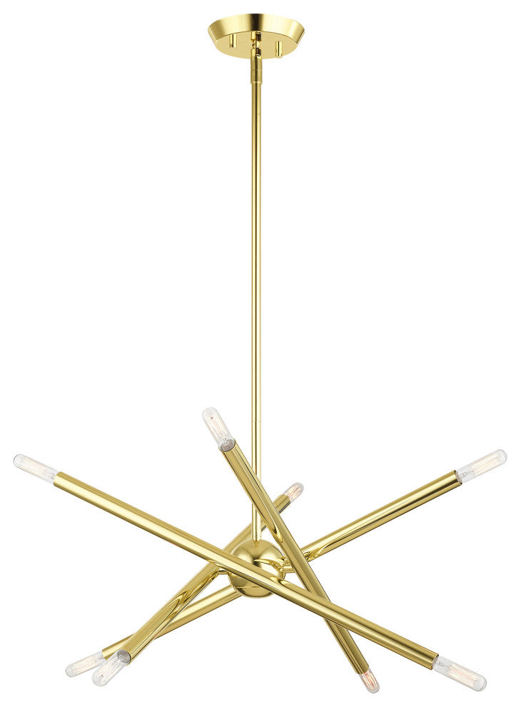 Livex Lighting Soho 8 Light Polished Brass Chandelier