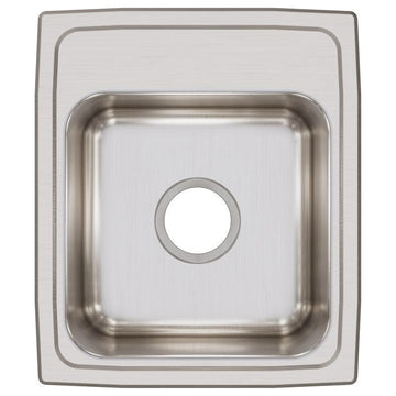 LR15170 Lustertone Classic Stainless Steel 15" x 17-1/2" Drop-in Bar Sink