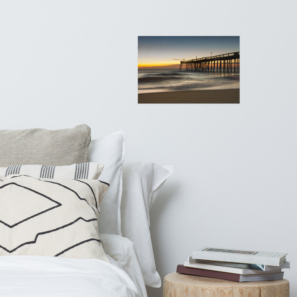 Motion of the Ocean Landscape Photo, Beach Unframed Wall Art Print, 12" X 18"