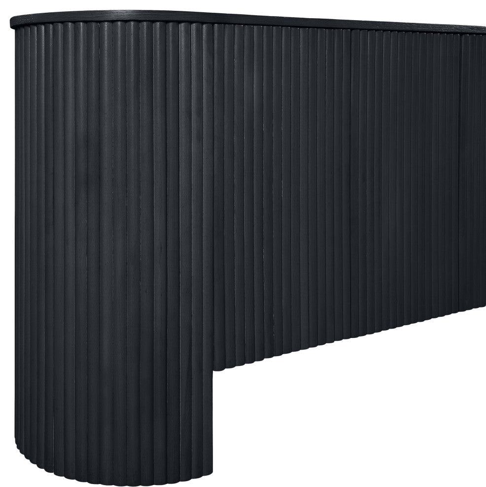 Belinda Beech Wood Sideboard/Buffet, Black