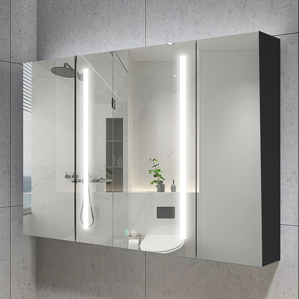 40 in.W x 30 in. H Aluminum Surface Mounted LED Medicine Cabinet with Doors