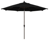 11' Bronze Auto-Tilt Crank Aluminum Umbrella, Pacifica, Black