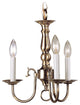 Williamsburgh Mini Chandelier, Antique Brass