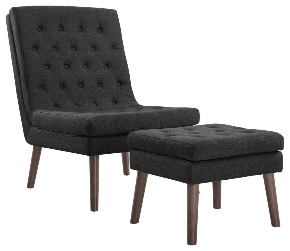 Modify Upholstered Lounge Chair And Ottoman