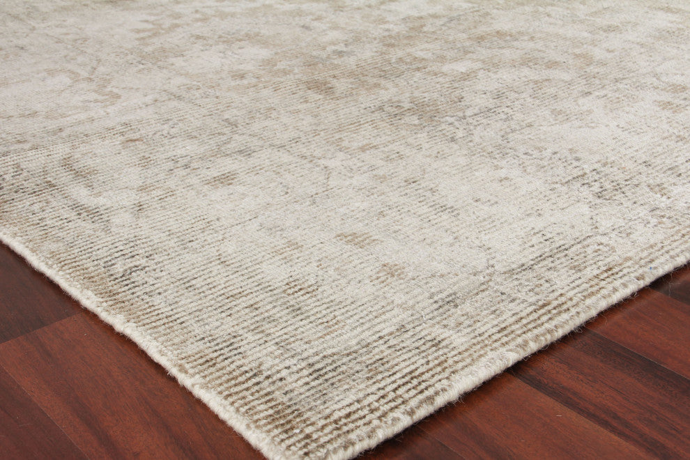 Tuscany Handmade Hand Loomed Wool and Bamboo Silk Brown Area Rug
