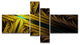 Intricate Multi colored Cross, Abstract Print On Canvas, 60"x32", 4 panels