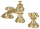 Modern Widespread Waterfall Deck Mount Lavatory Faucets and Pop-Up Drain, Gold