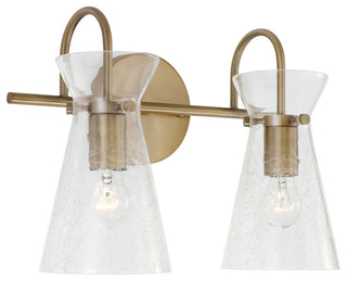 Capital Lighting 142421 Mila 2 Light 14"W Bathroom Vanity Light - Aged Brass