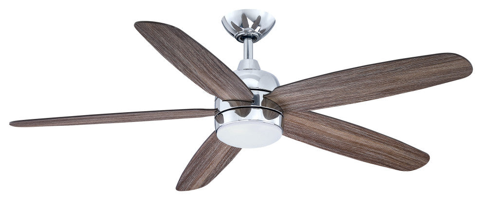 52 in. Indoor LED Ceiling Fan with Remote Control, Reversible Motor