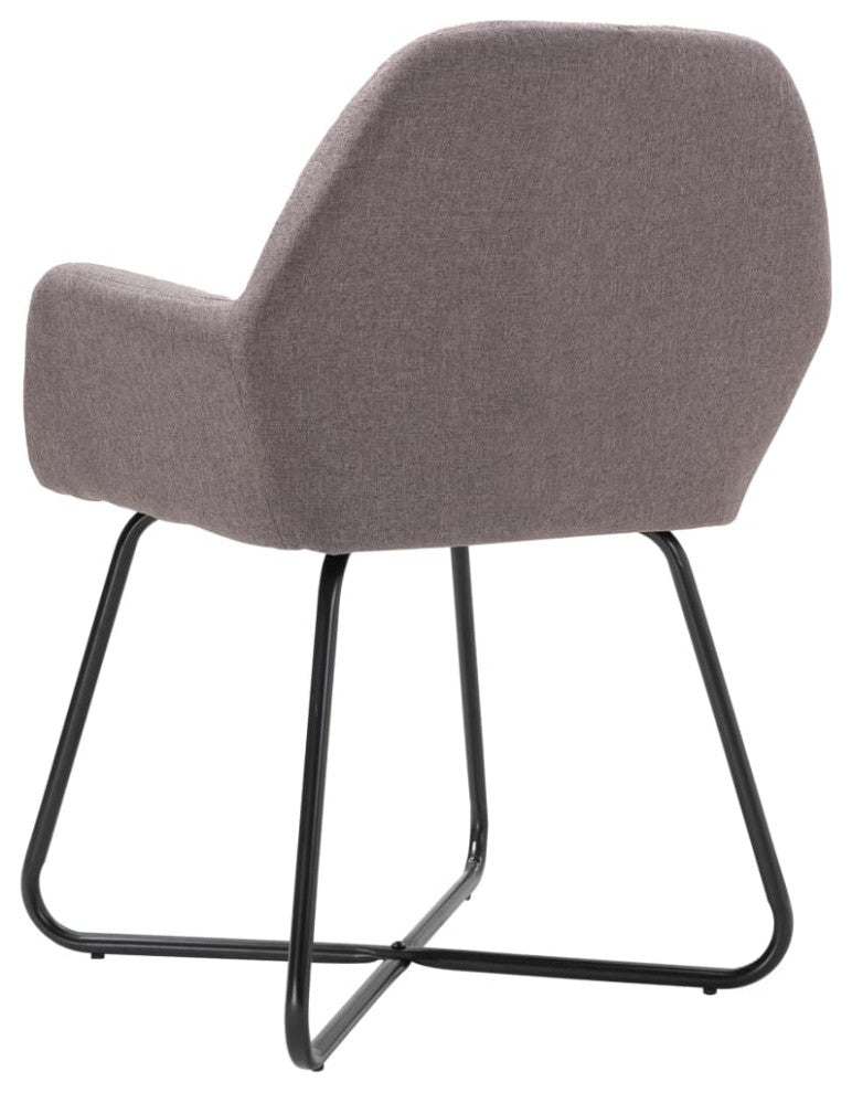 vidaXL Dining Chairs 6 pcs Taupe Fabric