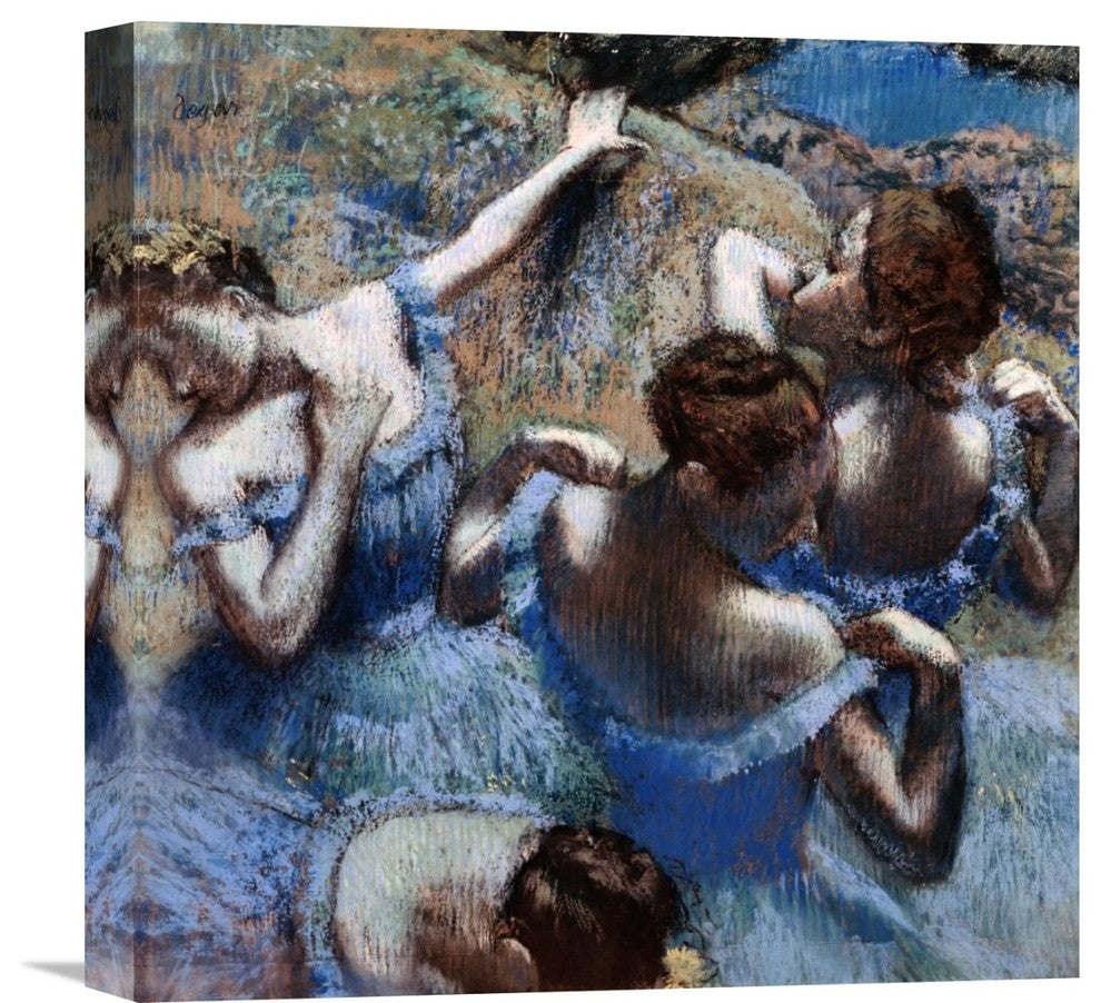 "Blue Dancers (Les Danseuses Bleues)" Canvas Giclee by Edgar Degas, 16"x16"