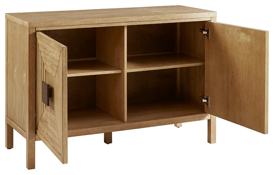 Madison Park Paige Geometric 2-Door Storage Cabinet with Adjustable Shelves