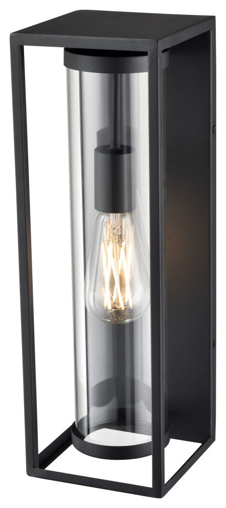 1 Light 5.5 in. Textured Black Outdoor