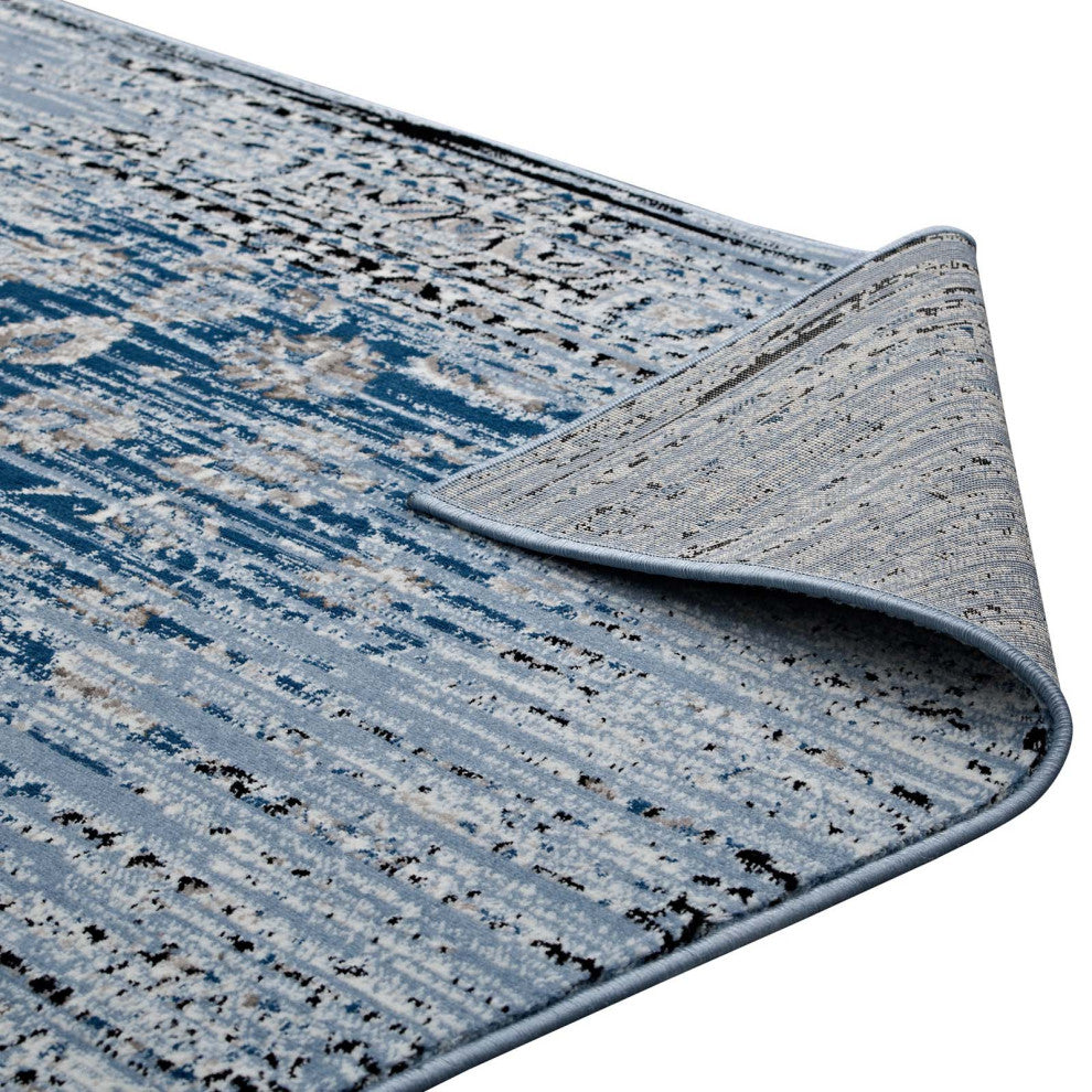 Chiara Distressed Floral Lattice Contemporary 8x10 Area Rug R-1131A-810