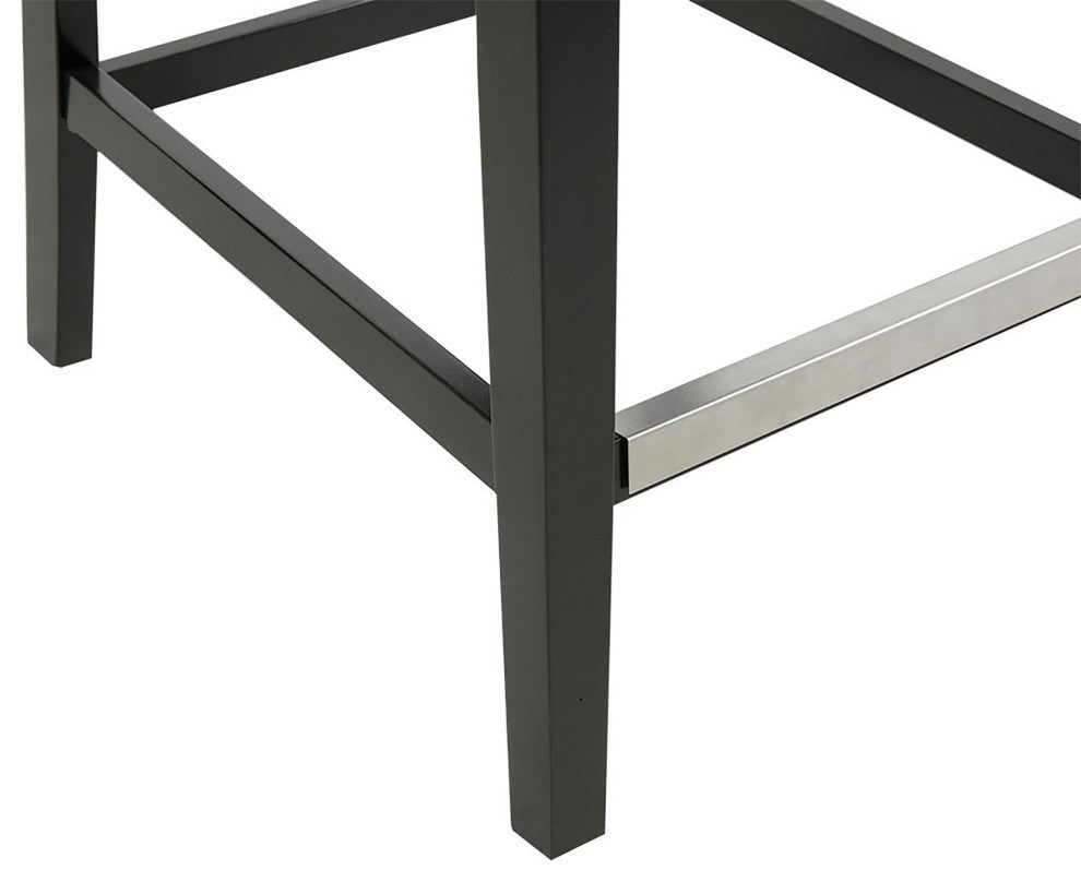 Madison Park Marian Tufted Back 26" Counter Stools, Grey