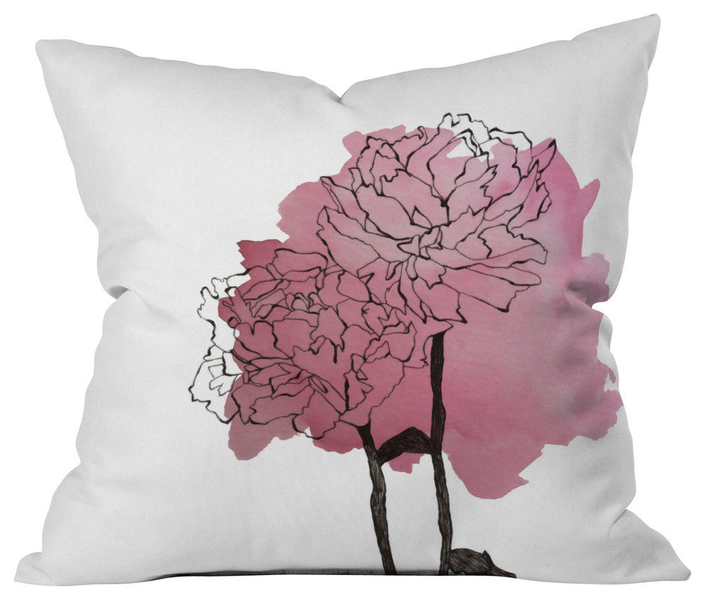 Deny Designs Morgan Kendall Peonies Outdoor Throw Pillow