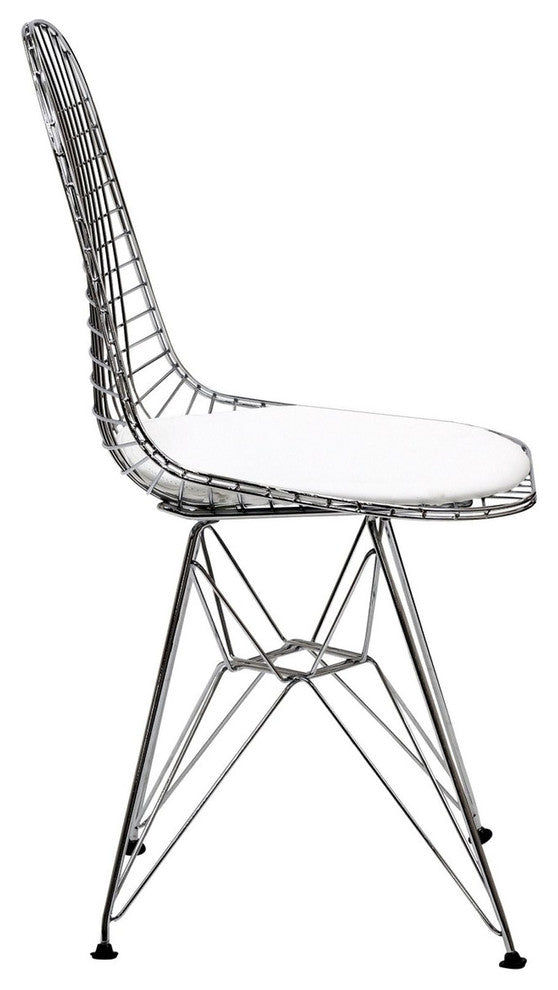 Tower Dining Side Chair in White