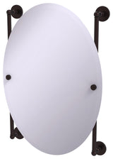 Prestige Skyline Oval Frameless Rail Mounted Mirror, Antique Bronze