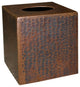 Hammered Copper Tissue Box Cover, Antique Copper