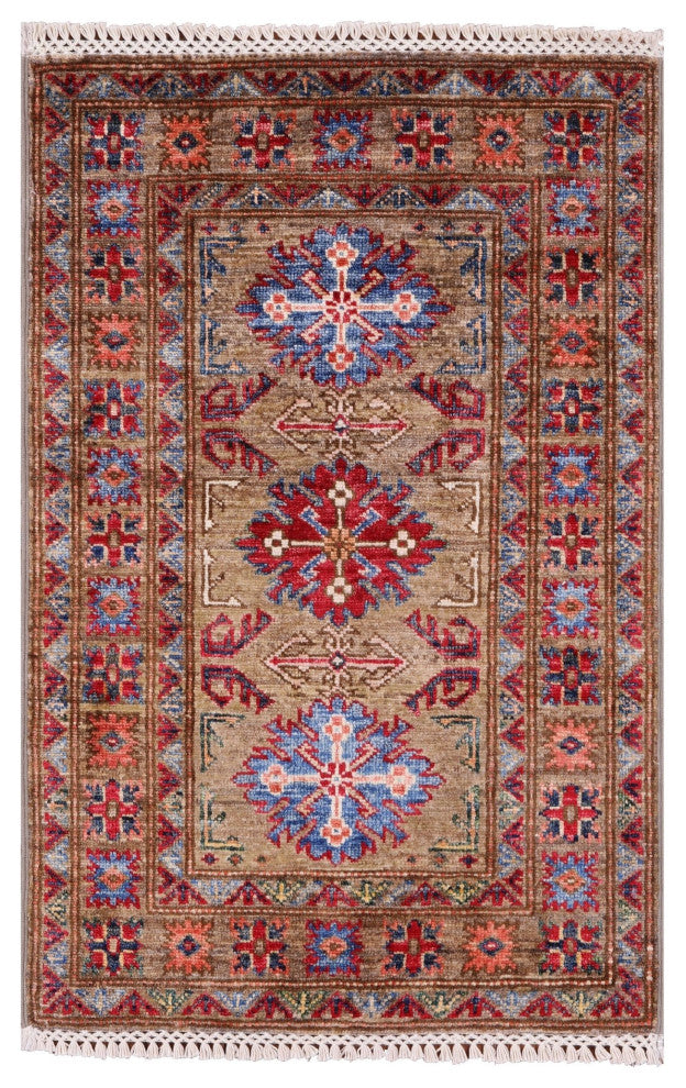 2' 0" X 3' 0" Handmade Super Kazak Wool Rug Q10272