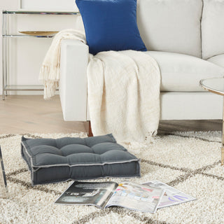 Mina Victory QY029 Seat Cushion, Charcoal, 18" x 18" x 3"