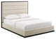Ashland Queen Upholstered Linen Fabric Platform Bed, Beige