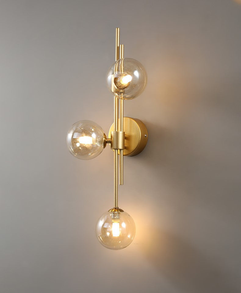 Mieres | Luxury Minimalist Glass LED Wall Lamp, Transparent, Left