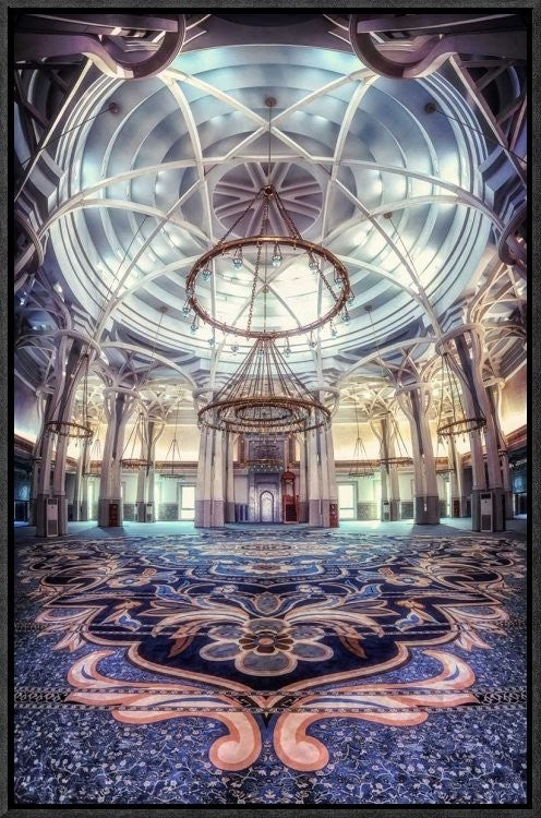 "Rome Great Mosque" Framed Canvas Giclee by Cuomo Massimo, 15x23"