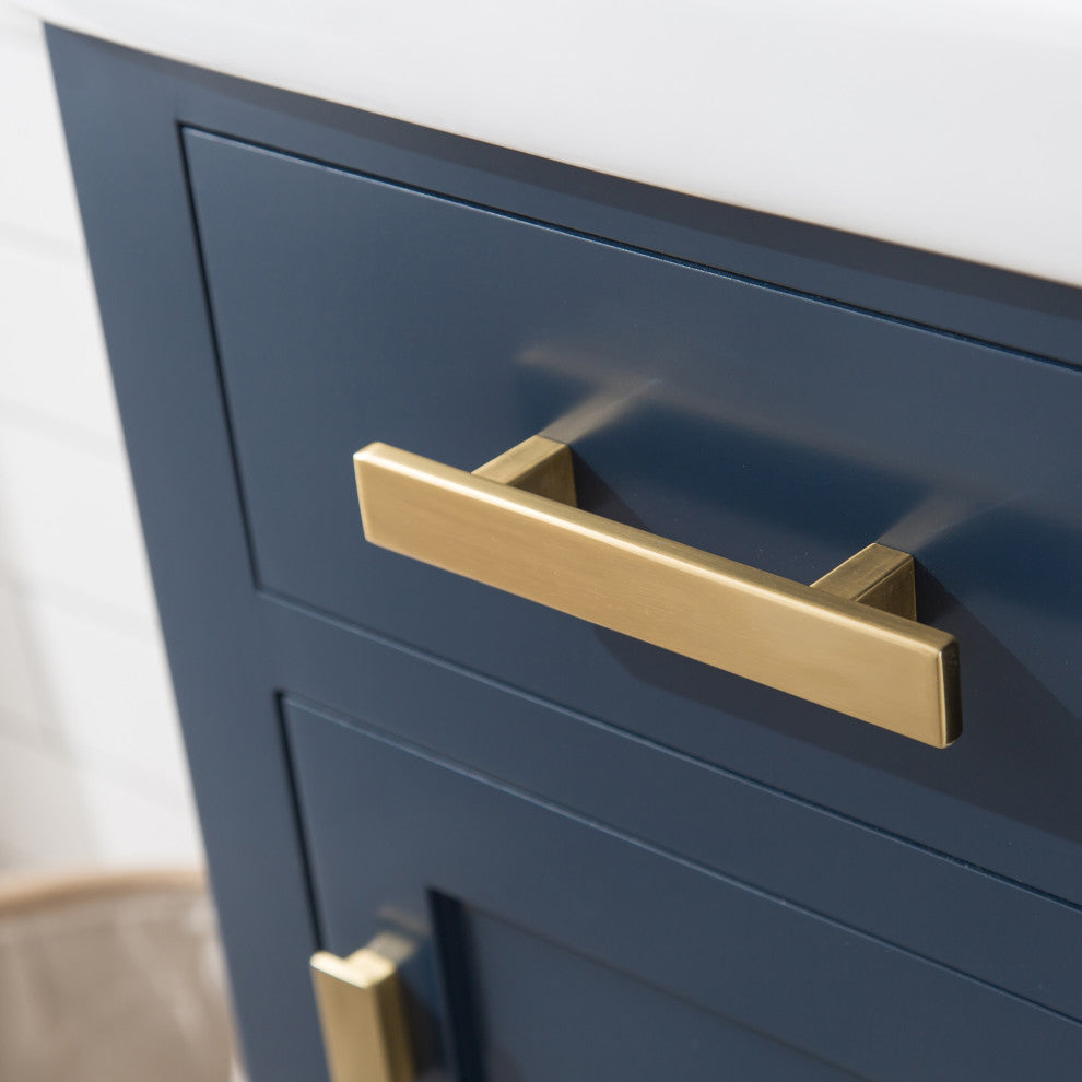 Water Creation Mia 18" Single Vanity With Single Door, Monarch Blue