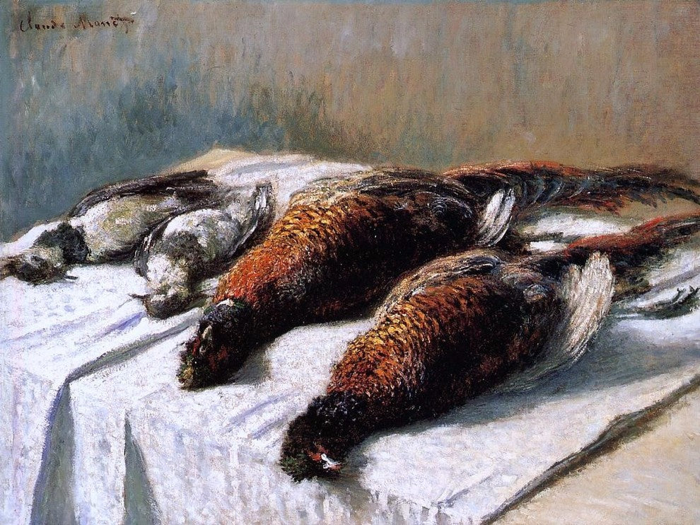Claude Oscar Monet Pheasants and Plovers, 21"x28" Wall Decal