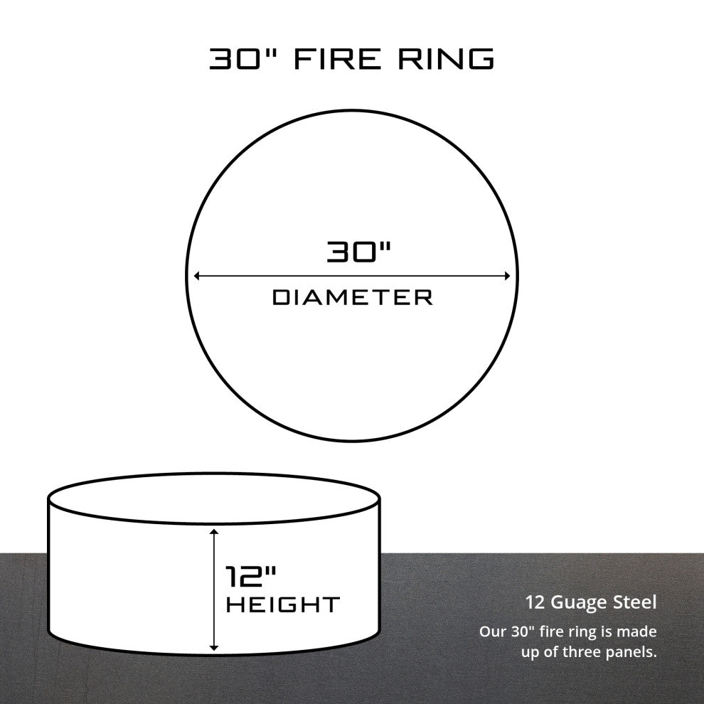 Pine and Bough Fire Ring, 30", 30