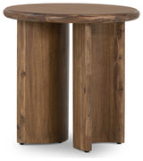 Paden End Table-Seasoned Brown Acacia