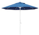 9' Matted White Collar Tilt Crank Aluminum Umbrella, Pacifica, Capri