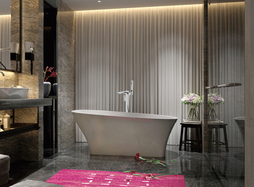 Tub, Faucet and Tray Set Streamline 67" Freestanding KH95-140