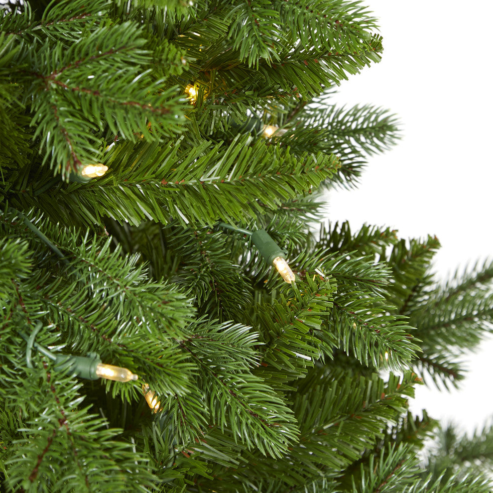 5' Swiss Alpine Faux Xmas Tree W/ 150 Clear LED Lights and 270 Bendable Branches