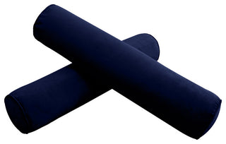 STYLE V1 Full Velvet Pipe Trim Indoor Daybed Bolster Pillow |COVER ONLY| AD373