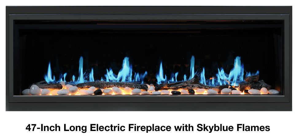 Litedeer Homes Latitude Built-in Smart Electric Fireplace With 1" Trim, 65" Wide